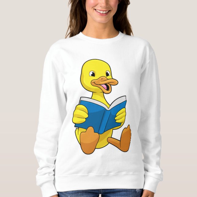 Camiseta Pato na Leitura com Livro (Frente)