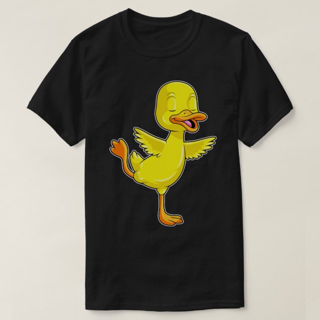 Camiseta Pato na Malhação de Yoga na perna (Frente do Design)