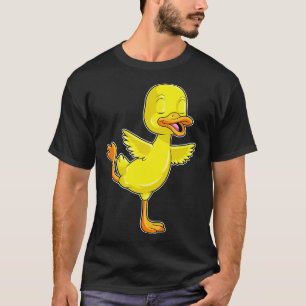 Camiseta Pato na Malhação de Yoga na perna
