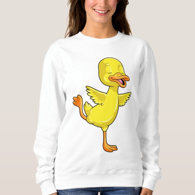 Camiseta Pato na Malhação de Yoga na perna (Frente)