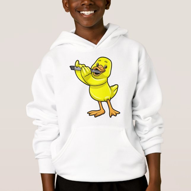 Camiseta Pato na Música com Flute (Frente)