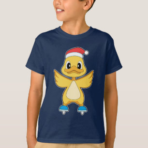Camiseta Pato Natal Patinação no gelo
