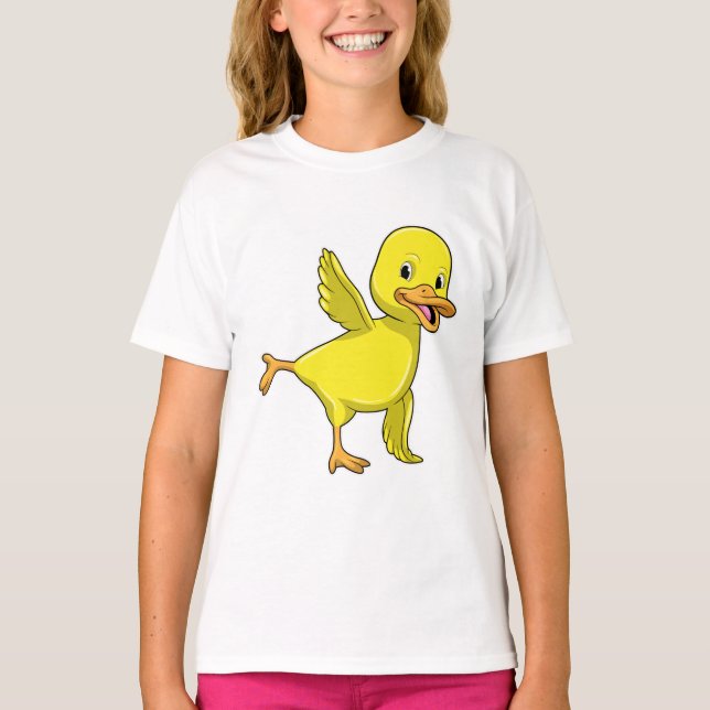 Camiseta Pato no Yoga Stretching (Frente)