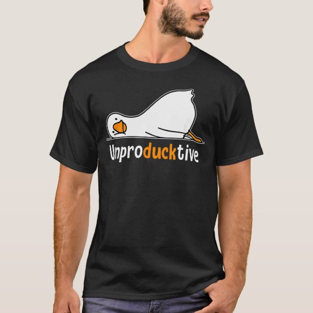 Camiseta Pato Preguiçoso Improdutivo (Frente)