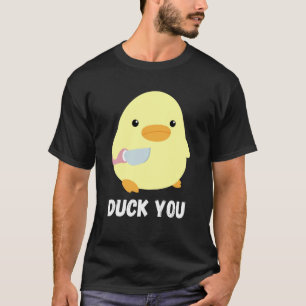 Camiseta Pato Que Pato Com A Faca Memória Humorosa