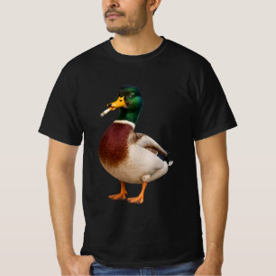 Camiseta pato-real Vintage Meme de Fumar ,Cigarro ,Stu