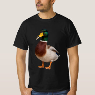 Camiseta pato-real Vintage Meme de Fumar ,Cigarro ,Stu
