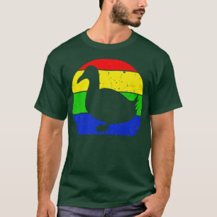 Camiseta Pato Retro Pato Vintage Pato Silhueta Farmer Anima