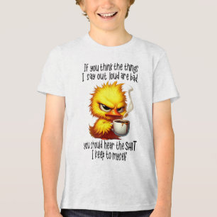 Camiseta Pato Se Acha Que As Coisas Que Eu Digo Em Alto São