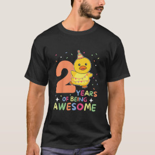 Camiseta Pato segundo aniversário Para Crianças De Dois Ano