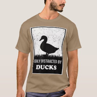 Camiseta Pato Silhouette Lover Facilmente Distraído Por Pat