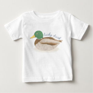 Camiseta Pato Sortudo Futuro Pato Caçador Bebê Aniversário