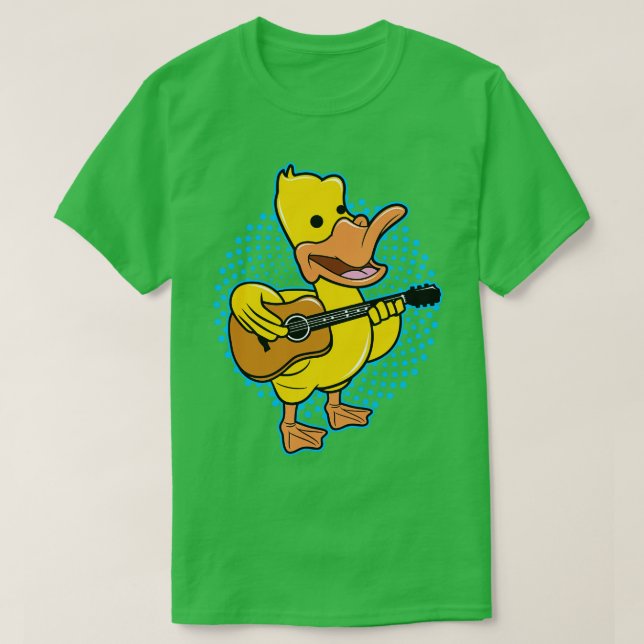 Camiseta Pato tocando violão 1 (Frente do Design)