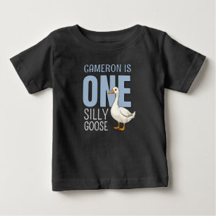 Camiseta Pato Tolo Azul Personalizado Primeiro Aniversário