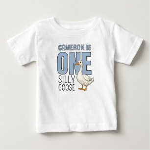 Camiseta Pato Tolo Azul Personalizado Primeiro Aniversário