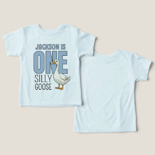Camiseta Pato Tolo Azul Personalizado Primeiro Aniversário