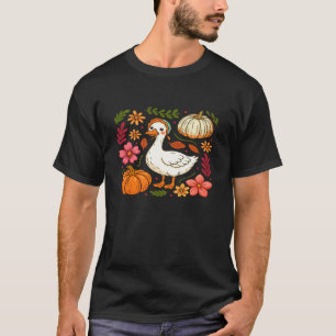 Camiseta Pato Tolo Fantasia de Halloween Engraçado Abóbora