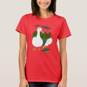 Camiseta Pato versus Aliens