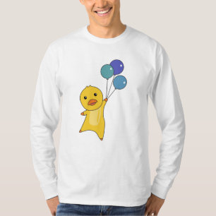 Camiseta Pato Voa Com Balões Animais Doce Para