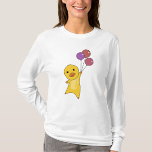 Camiseta Pato Voa Com Balões Animais Doce Para