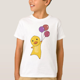 Camiseta Pato Voa Com Balões Animais Doce Para