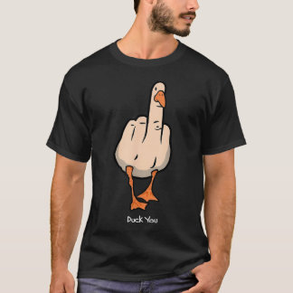 Camiseta Pato Você Ganso Engraçado Pássaro Dedo do Meio Sar