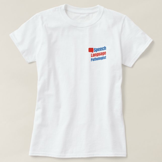 Camiseta Patologista da Fala e Linguagem Bolha de comunicaç (Frente do Design)