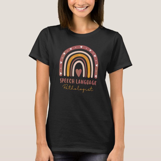 Camiseta Patologista da Fala e Linguagem Rainbow Speech The (Frente)