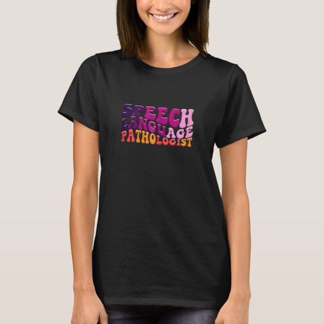Camiseta Patologista da Fala Feminina Boho Retro Spee (Frente)