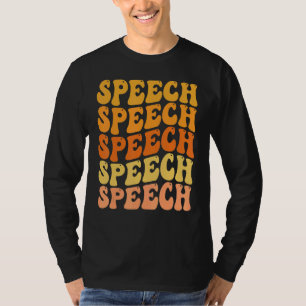Camiseta Patologista da Linguagem e da Fala Groovy Rainbow