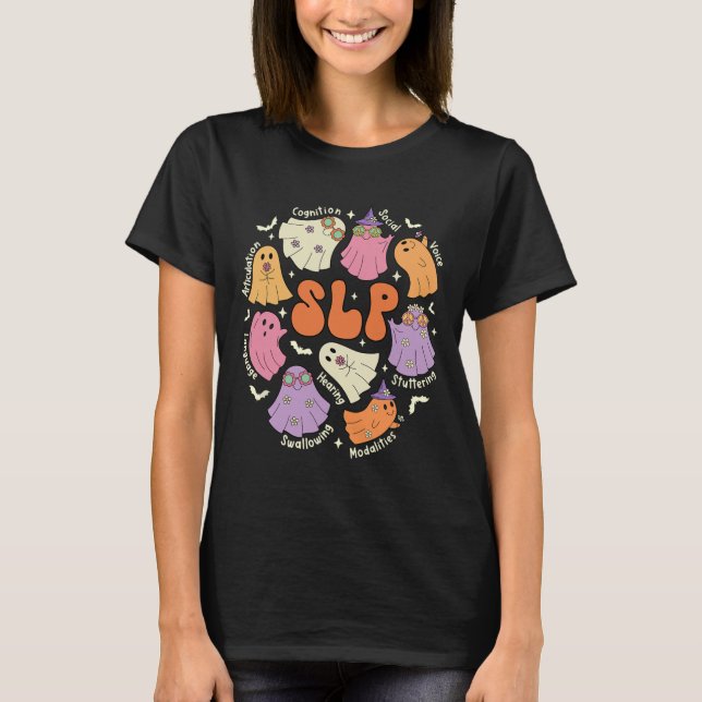 Camiseta Patologista do discurso terapêutico Halloween (Frente)
