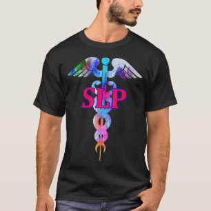Camiseta Patologista do idioma falante com placa SLP dotada