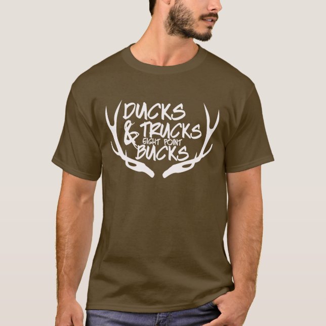 Camiseta Patos, caminhões, oito fanfarrões do ponto (Frente)