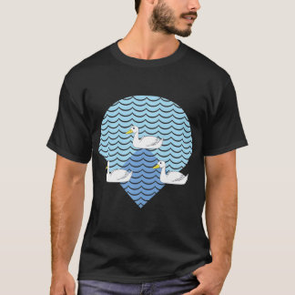 Camiseta Patos de basebol nos corredores de ligação em base