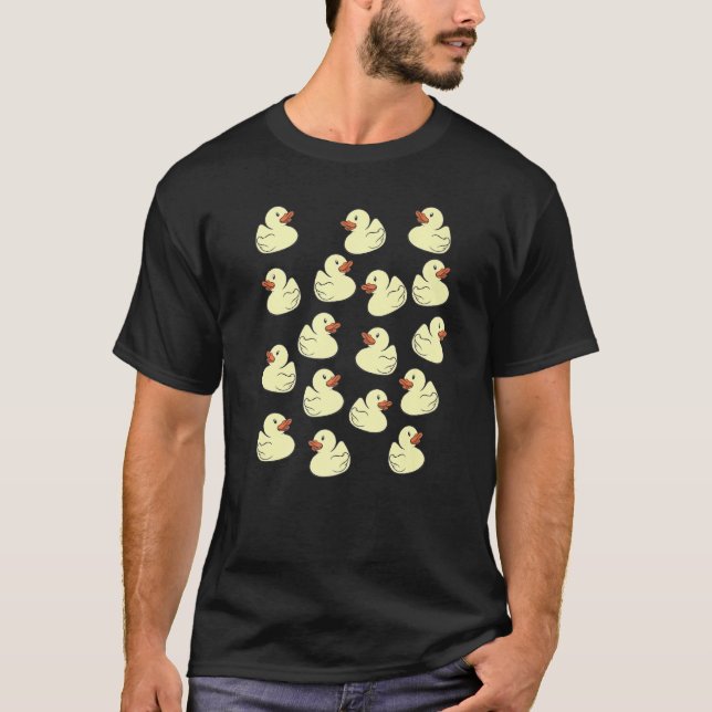 Camiseta Patos De Bebê De Pastel Para Raparigas E Bebês Cus (Frente)
