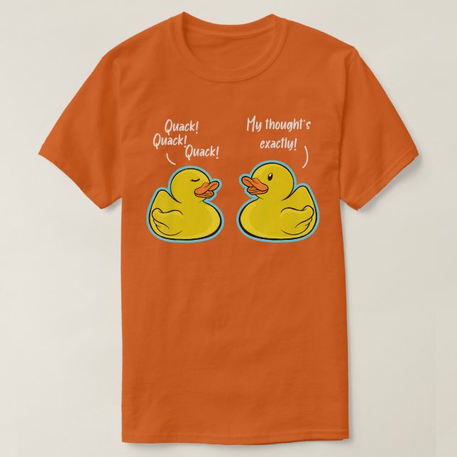 Camiseta Patos de Conversação Quack Quack Quack Quack (Frente do Design)