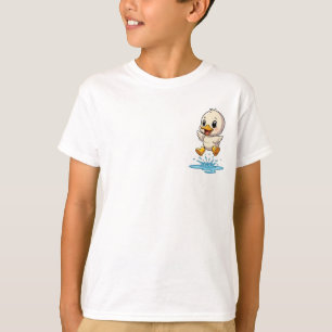 Camiseta Patos de Crianças Saltando em Poças