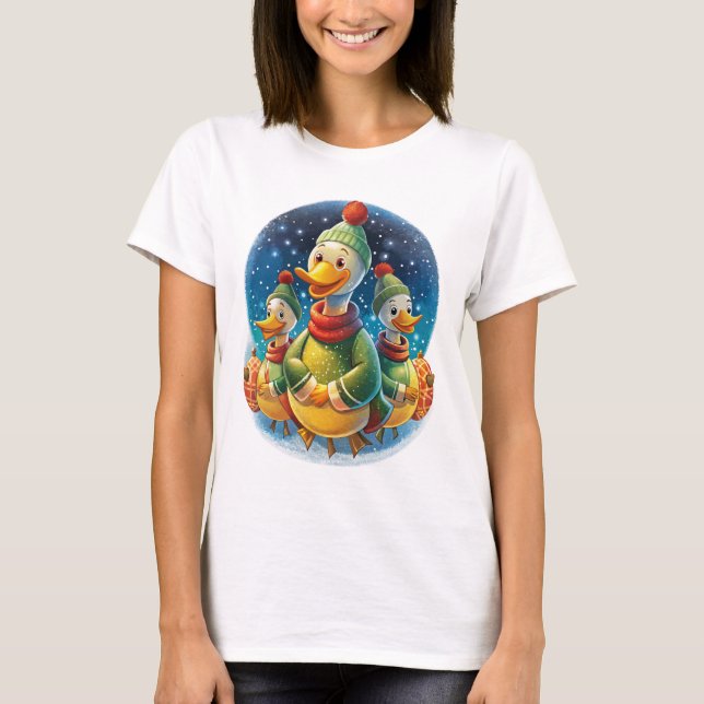 Camiseta Patos de inverno Quirky (Frente)