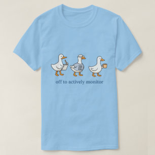 Camiseta Patos de Trabalho Divertidos Sátira Corporativa Gr