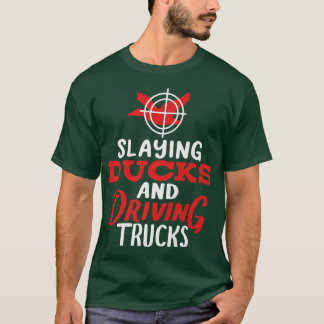 Camiseta Patos E Caminhões De Condução Perfeitos Para Uma A