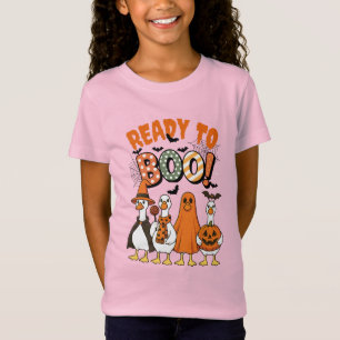Camiseta Patos Engraçados Prontos para Boo Halloween