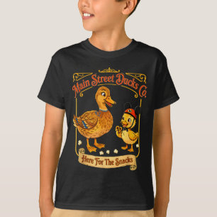 Camiseta Patos na rua principal aqui para os lanches fofos