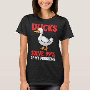 Camiseta patos resolvem 99 dos meus problemas Ducks Duck