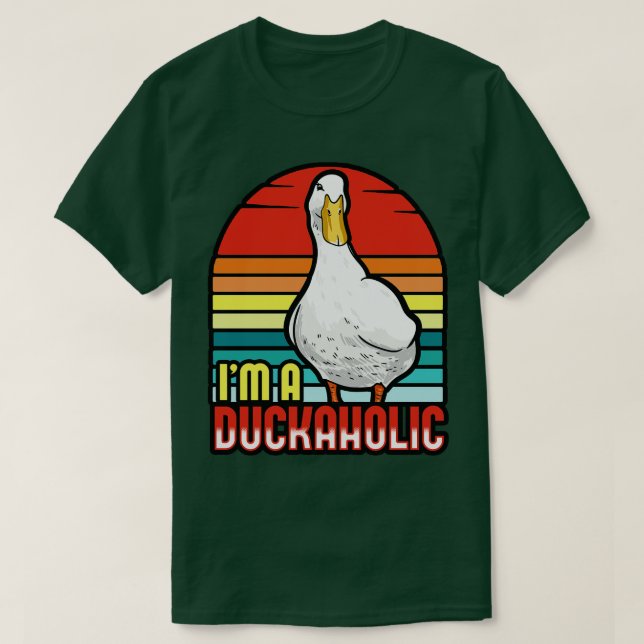 Camiseta Patos Sou Um Duckaholic (Frente do Design)