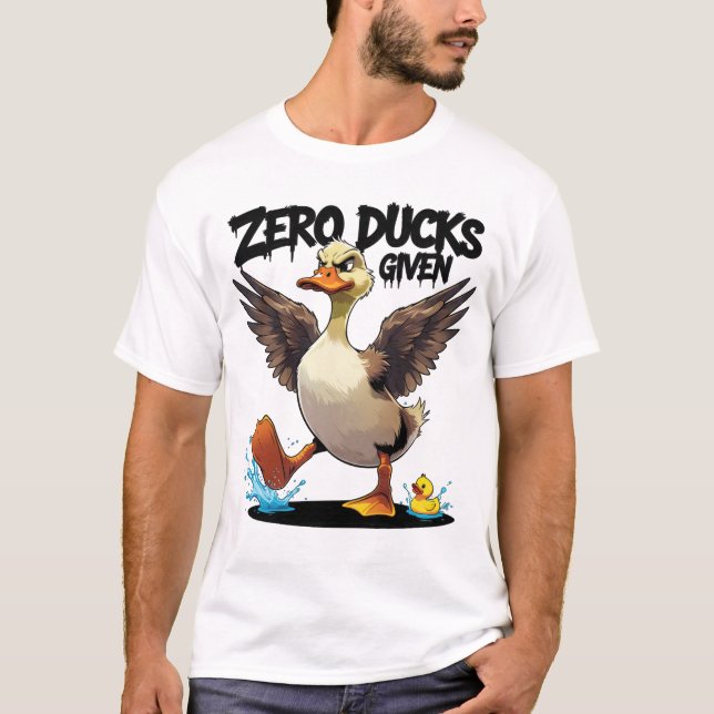 Camiseta Patos Zero Com Pato Engraçado (Frente)