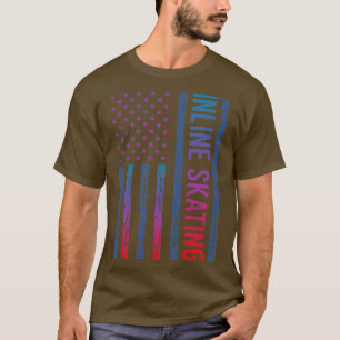 Camiseta Patre Inline do Skate de Pavilhão de Gradação