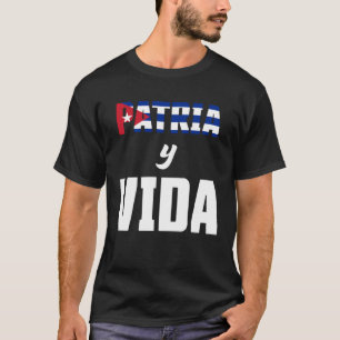 Camiseta Patria Y Vida SOS Cuba Bandeira Free Cuba