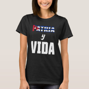 Camiseta Patria Y Vida SOS Cuba Bandeira Free Cuba