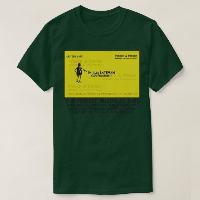 Camiseta Patrick Batemen Comic Sans Business (Frente do Design)