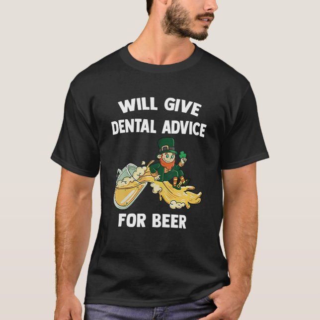 Camiseta Patrick Day, Rua Dentista, Dará Aconselhamento Den (Frente)